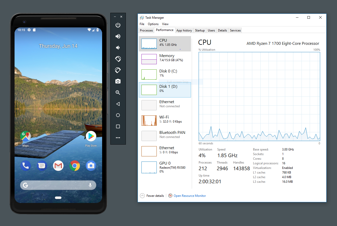 run android apps on windows 10 without emulator
