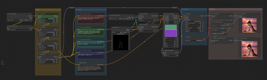 comfyui-workflow-sample-with-multiareaconditioning-loras-openpose-and