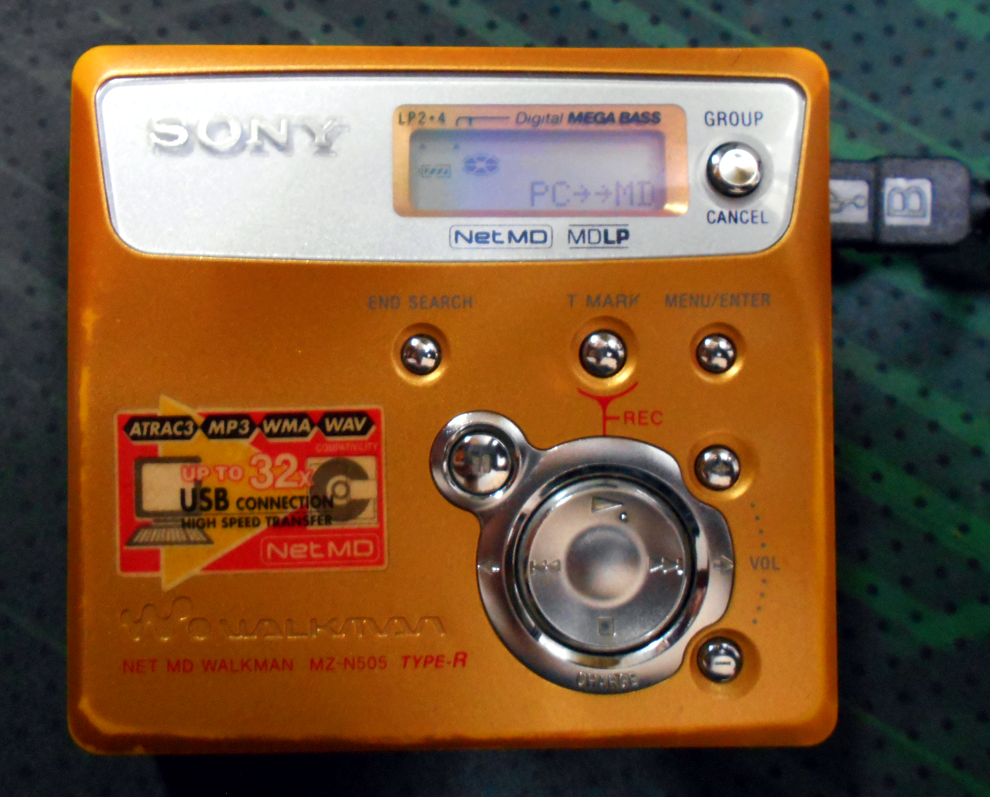 All variations of minidisc digitised and transferred to WAV, MP3